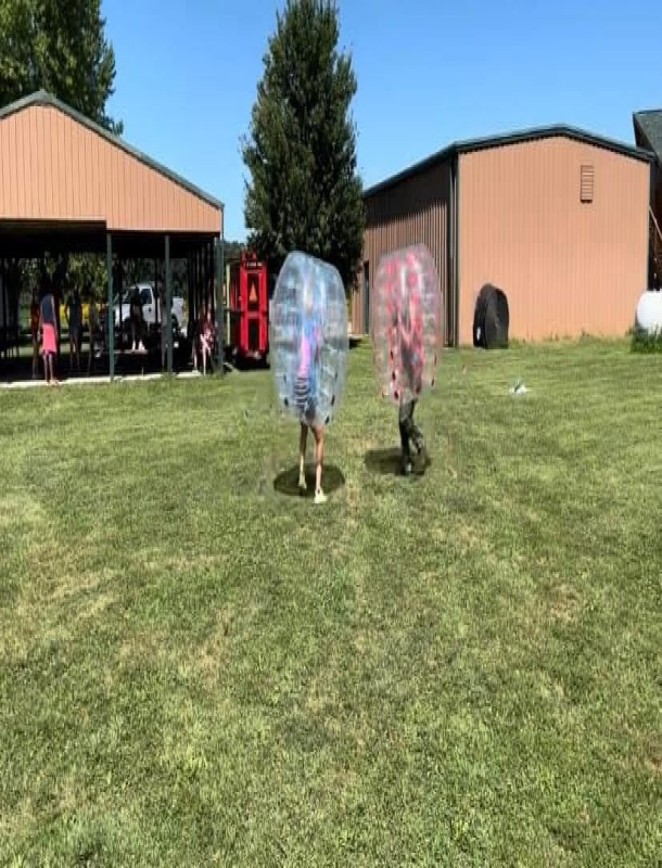 campers playing game at camp